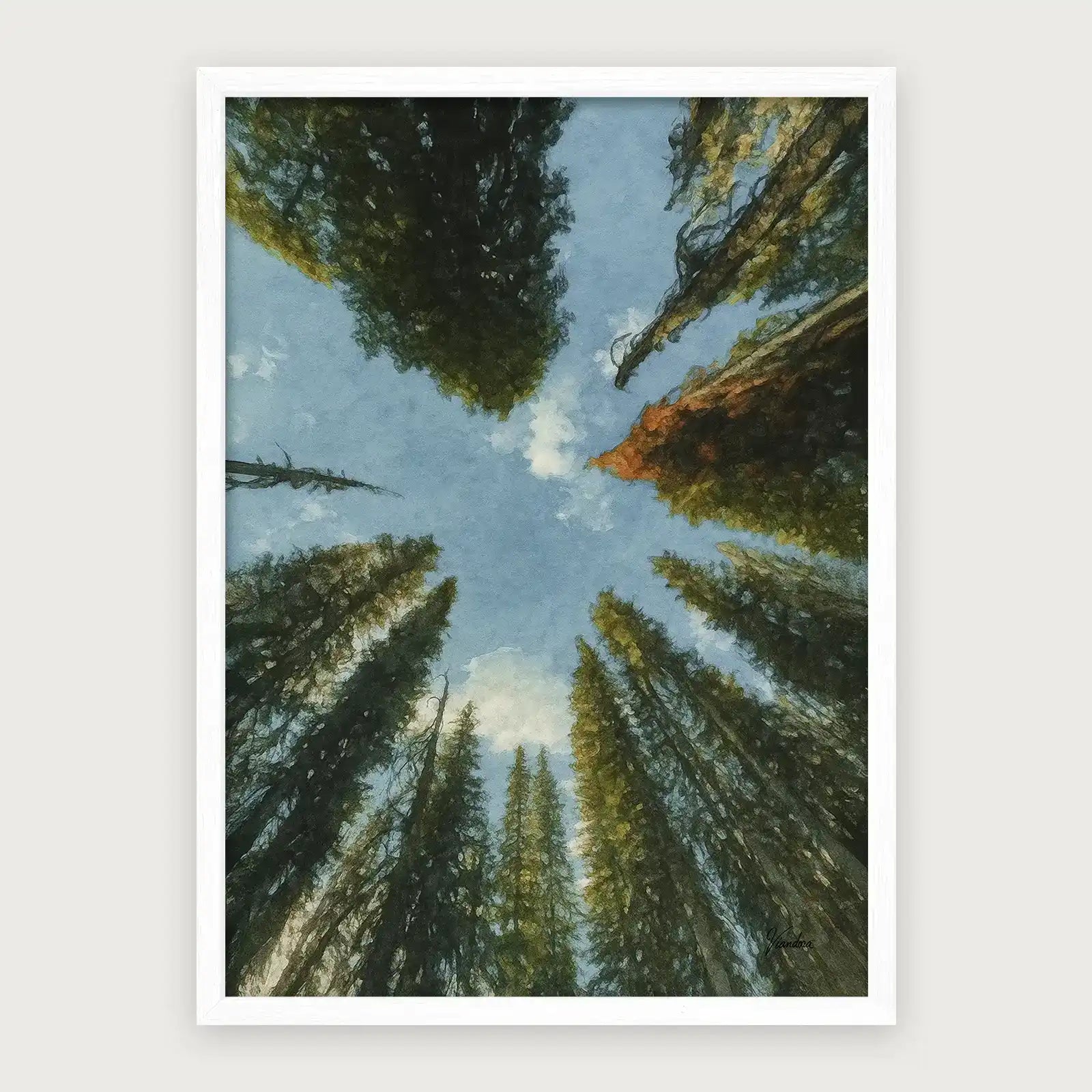 viandora-banff-canopy-acquerello-poster-con-cornice-bianco-1x1