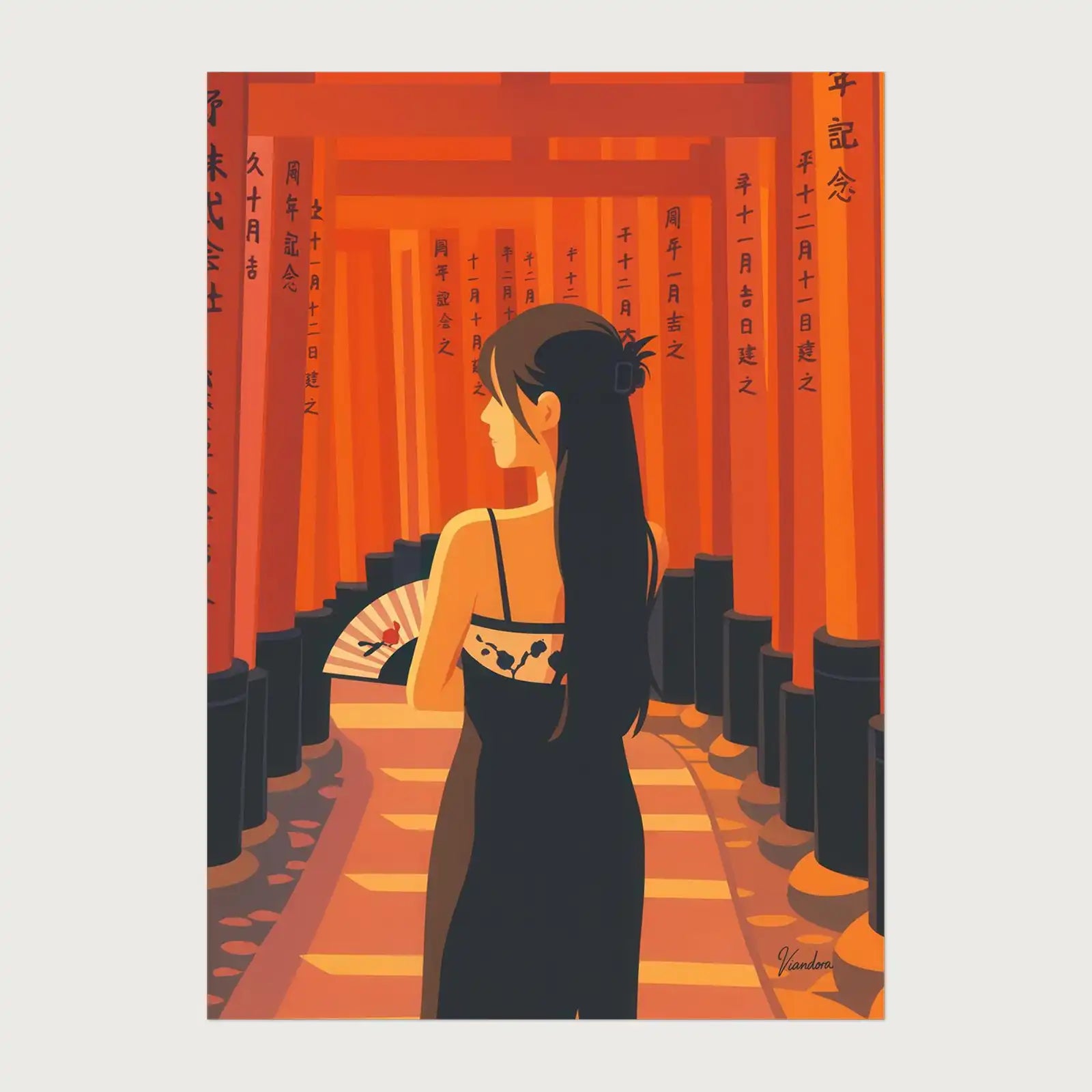 viandora-fushimi-inari-poster-moderno-fronte-1x1