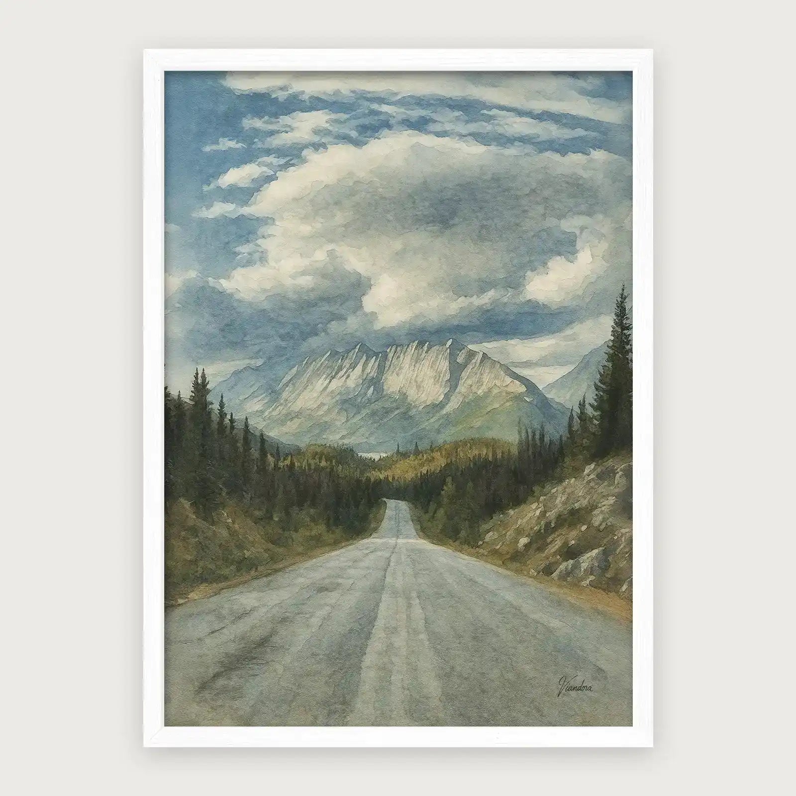 viandora-jasper-road-acquerello-poster-con-cornice-bianco-1x1