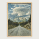 viandora-jasper-road-acquerello-poster-con-cornice-legno-chiaro-1x1