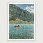 viandora-lake-louise-paddle-acquerello-poster-con-cornice-bianco-1x1