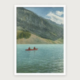 viandora-lake-louise-paddle-acquerello-poster-con-cornice-bianco-1x1