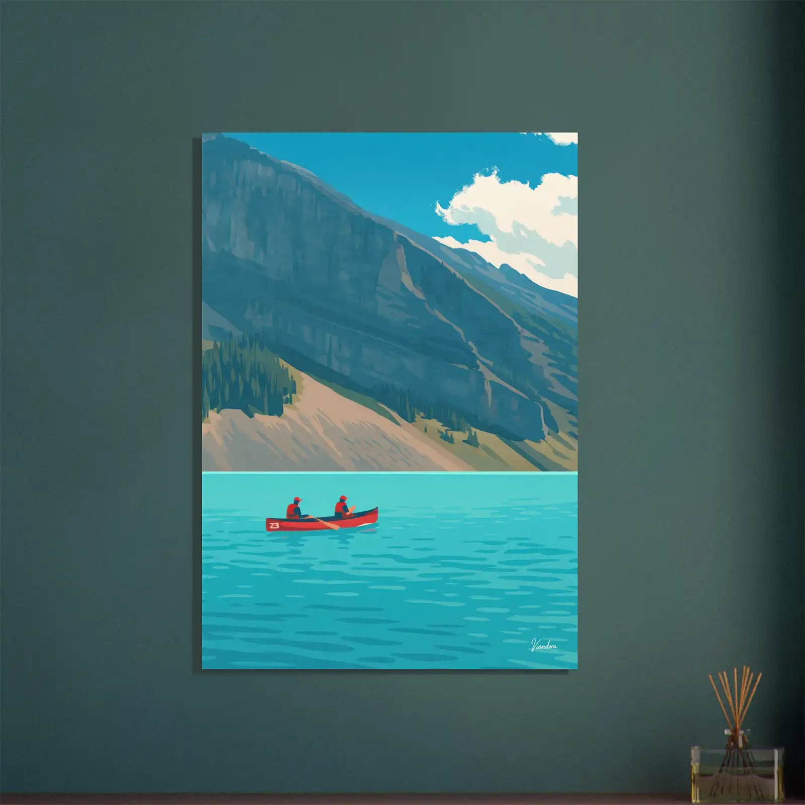 viandora-lake-louise-paddle-poster-moderno-ambiente-a-1x1