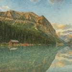 viandora-lake-louise-sunrise-acquerello-poster-dettaglio-1x1