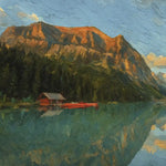 viandora-lake-louise-sunrise-acrilico-tela-dettaglio-1x1