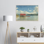 viandora-maligne-lake-acquerello-poster-con-cornice-ambiente-a-1x1