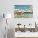 viandora-maligne-lake-acquerello-poster-con-cornice-ambiente-a-1x1