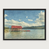 viandora-maligne-lake-acquerello-poster-con-cornice-nero-1x1