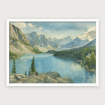 viandora-moraine-lake-acquerello-poster-con-cornice-bianco-1x1