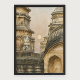 viandora-pushkar-moon-acquerello-poster-con-cornice-nero-1x1