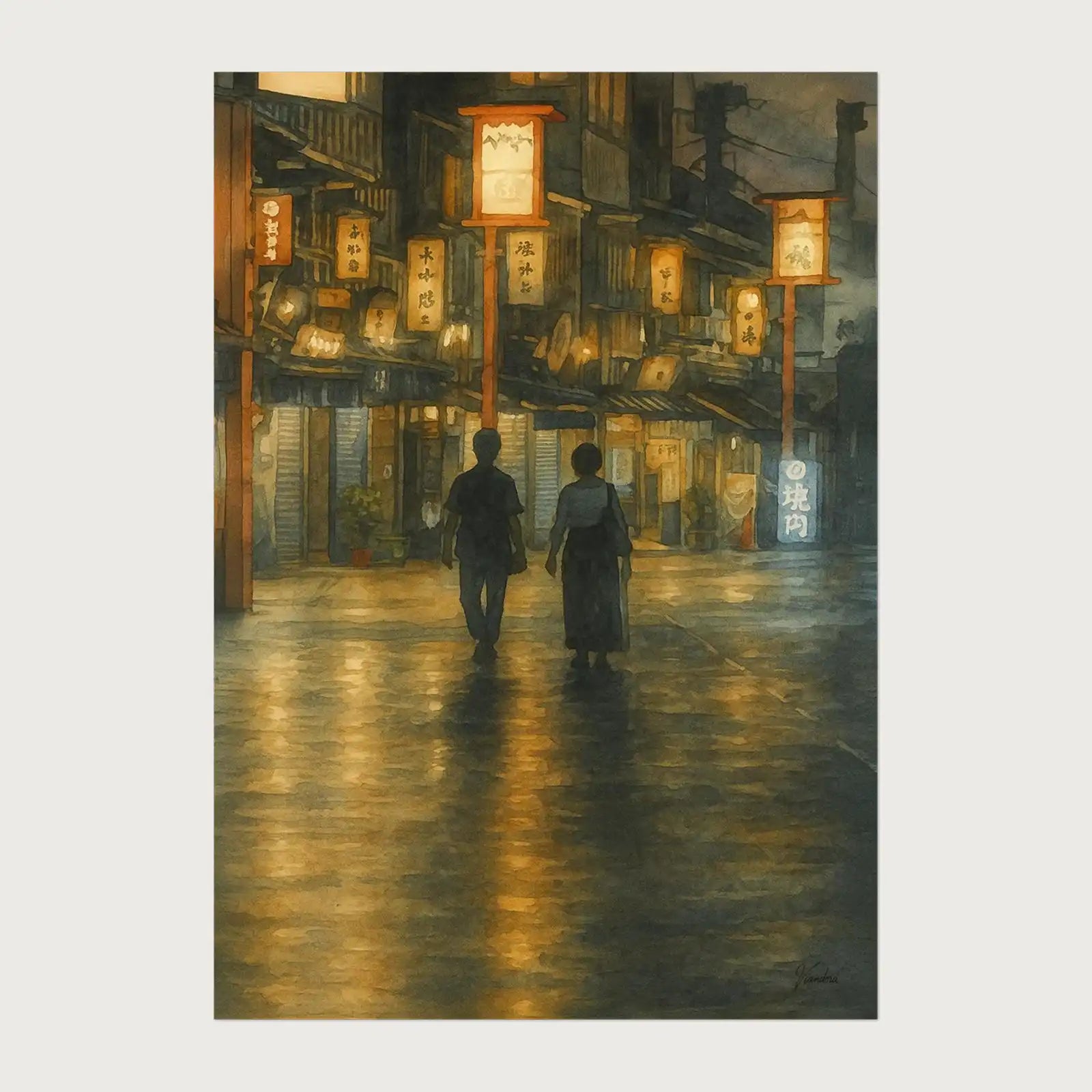 viandora-romantic-tokyo-acquerello-poster-1x1