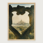 viandora-taj-mahal-beyond-acquerello-poster-con-cornice-legno-chiaro-1x1