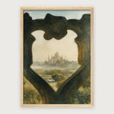 viandora-taj-mahal-beyond-acquerello-poster-con-cornice-legno-chiaro-1x1