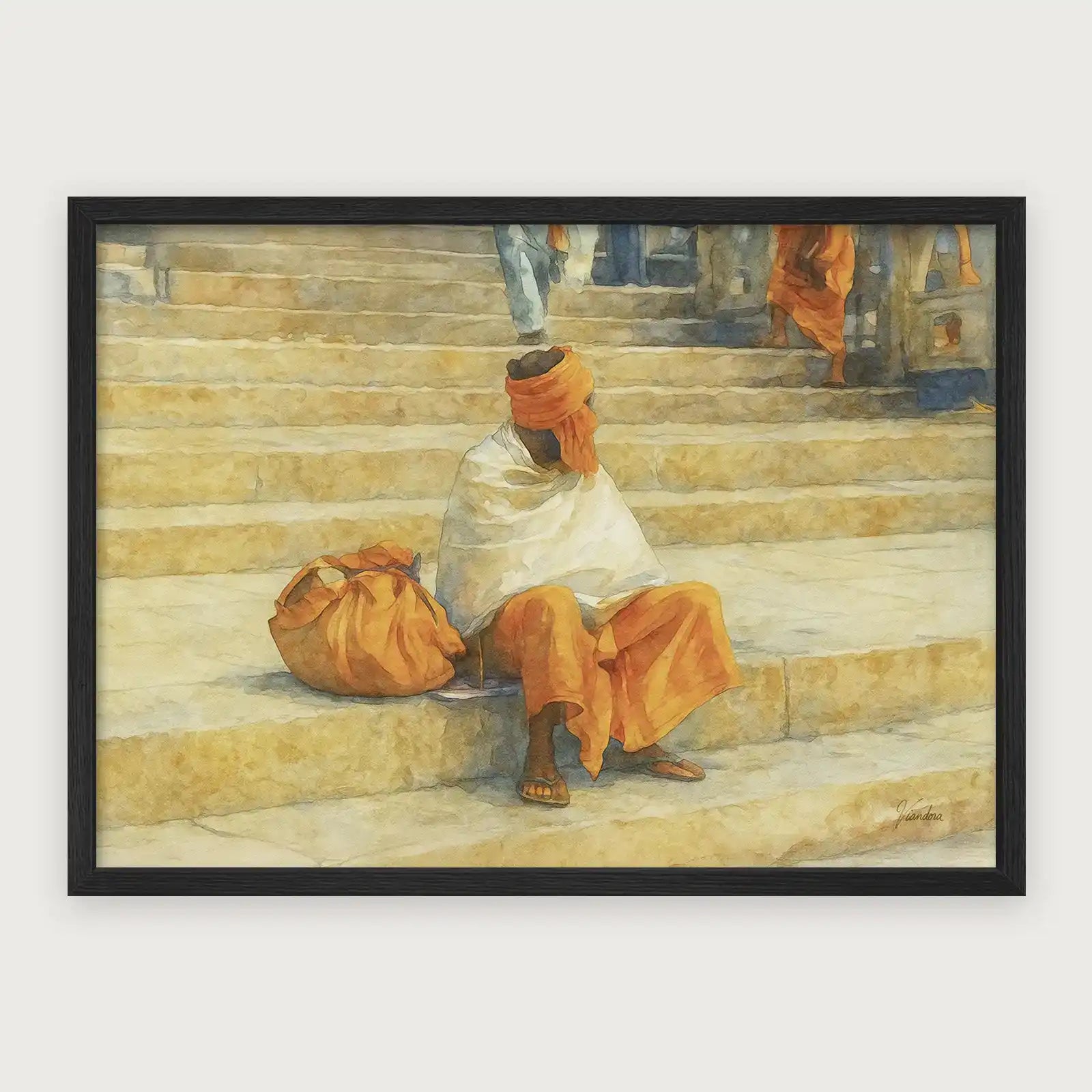viandora-varanasi-sadhu-poster-con-cornice-nero-1x1